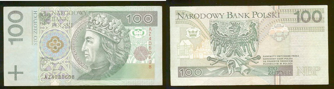 Poland 100 zloty 1994 EF